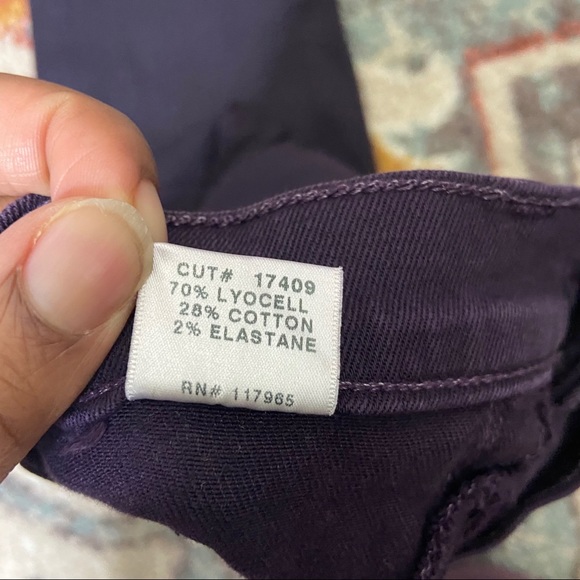 🌹J Brand Purple Skinny Jeans Womens 27 Maria Lacquered Denim Pants Bold Dark - Picture 3 of 9